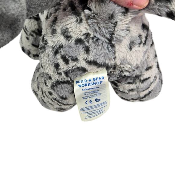 Build a Bear Sparkle Snow Leopard Big Cat Zoo Stuffed Animal Plush Toy 12" - Picture 7 of 7